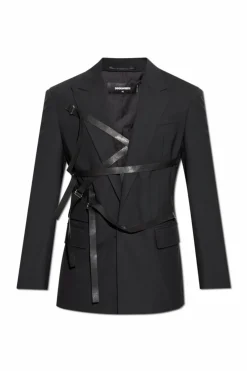 Dsquared2 CZARNY Marynarka z paskami