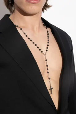 Dsquared2 CZARNY Naszyjnik z zawieszką