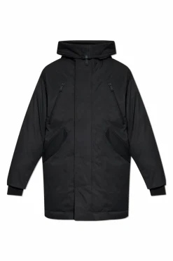 Dsquared2 CZARNY Ocieplana parka z kapturem