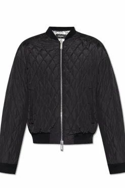 Dsquared2 CZARNY Pikowana kurtka