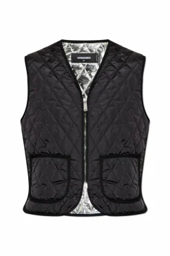Dsquared2 CZARNY Pikowana kamizelka