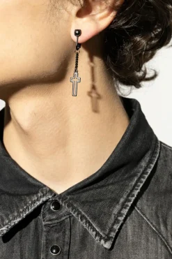 Dsquared2 CZARNY Pojedynczy klips z zawieszką