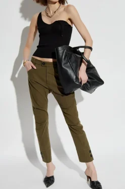 Dsquared2 CZARNY Prążkowany top