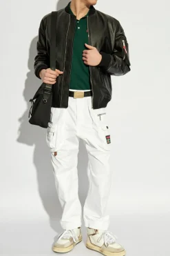 Dsquared2 CZARNY Skórzana kurtka