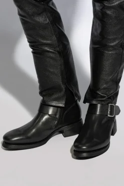 Dsquared2 CZARNY Skórzane botki