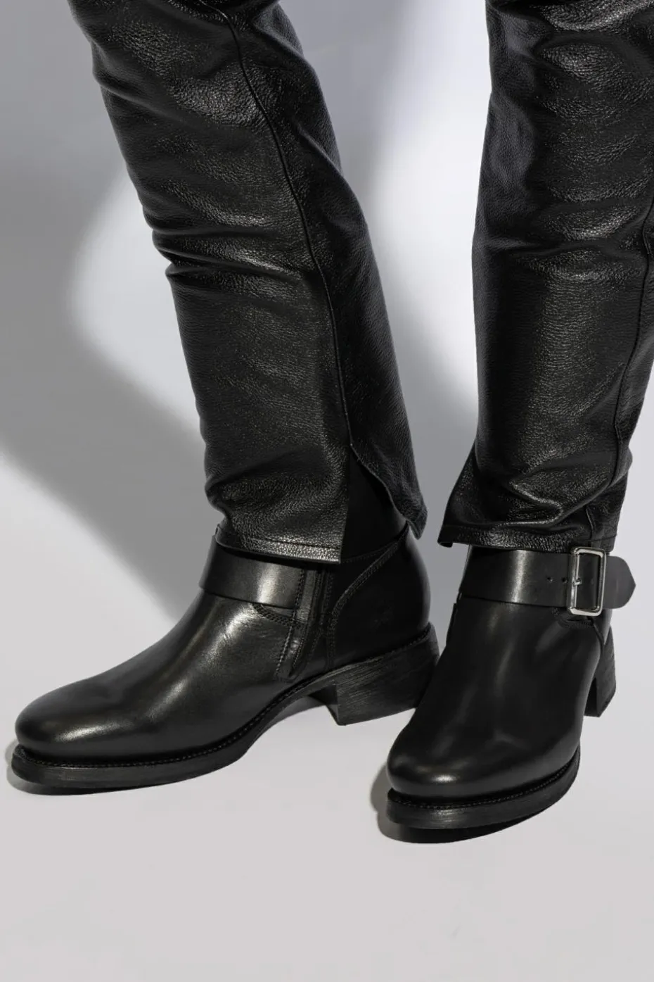 Dsquared2 CZARNY Skórzane botki