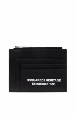 Dsquared2 CZARNY Skórzane etui na karty