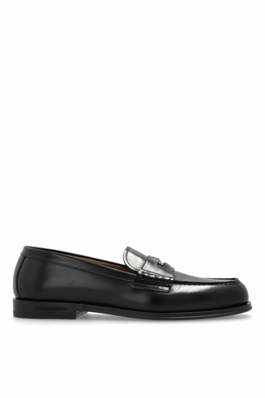 Dsquared2 CZARNY Skórzane loafersy