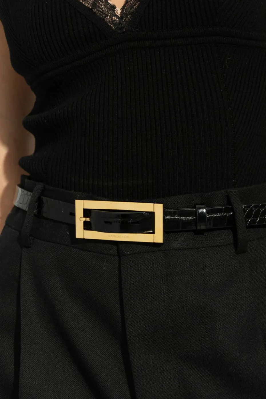 Dsquared2 CZARNY Skórzany pasek