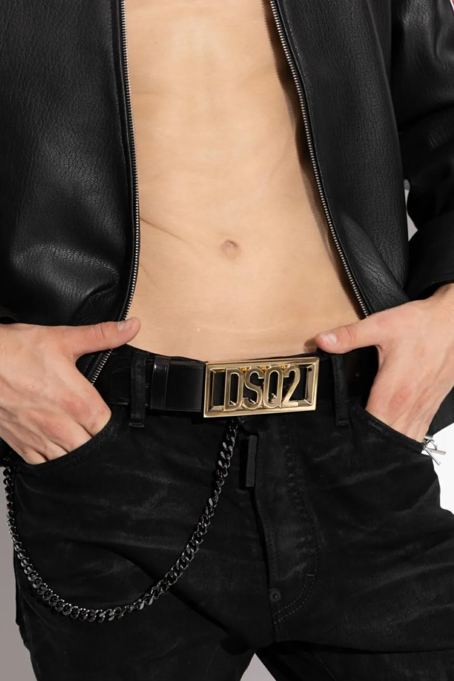 Dsquared2 CZARNY Skórzany pasek