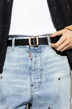 Dsquared2 CZARNY Skórzany pasek