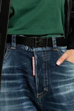 Dsquared2 CZARNY Skórzany pasek