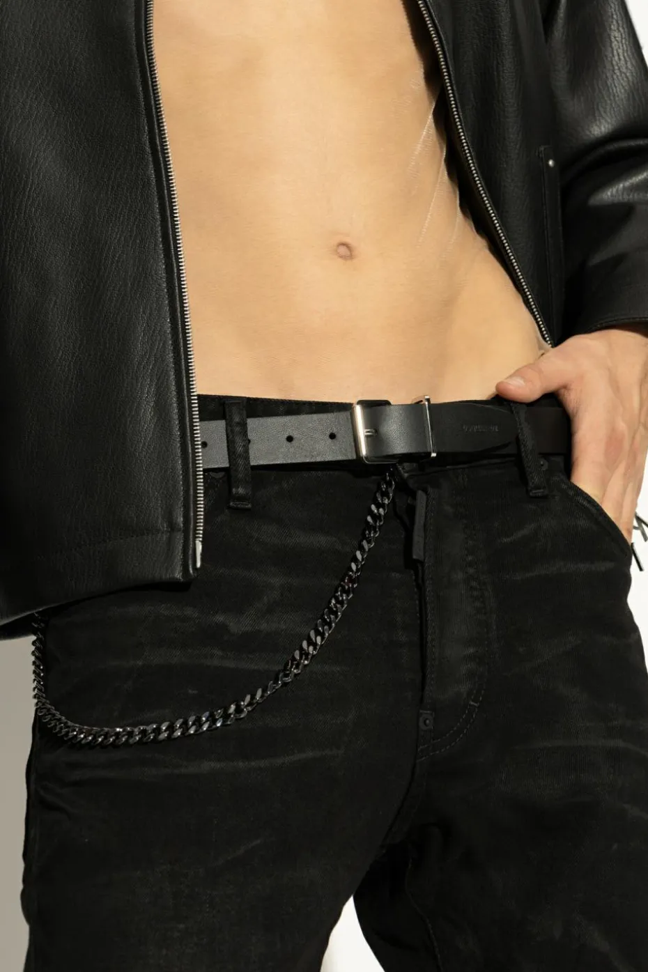 Dsquared2 CZARNY Skórzany pasek