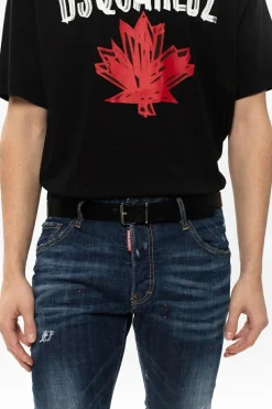 Dsquared2 CZARNY Skórzany pasek
