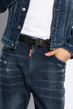 Dsquared2 CZARNY Skórzany pasek