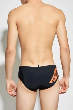 Dsquared2 CZARNY Slipy kąpielowe z logo