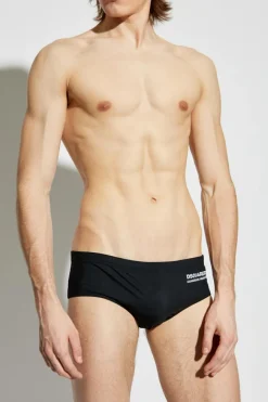 Dsquared2 CZARNY Slipy kąpielowe