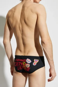 Dsquared2 CZARNY Slipy kąpielowe