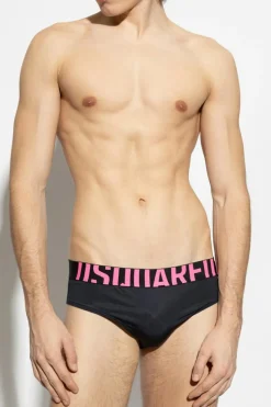 Dsquared2 CZARNY Slipy kąpielowe