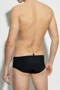 Dsquared2 CZARNY Slipy kąpielowe z logo