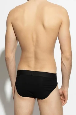 Dsquared2 CZARNY Slipy z logo