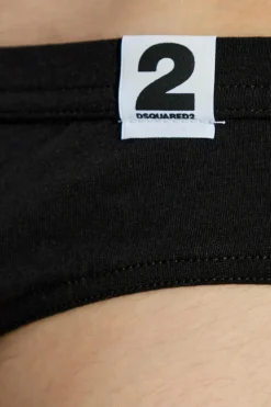 Dsquared2 CZARNY Slipy z logo