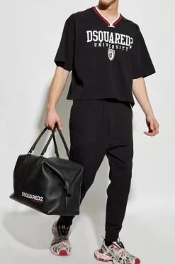 Dsquared2 CZARNY Spodnie dresowe z logo