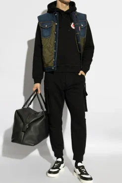 Dsquared2 CZARNY Spodnie dresowe typu `cargo`
