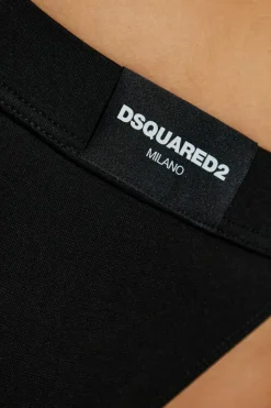 Dsquared2 CZARNY Stringi z logo