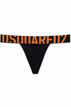 Dsquared2 CZARNY Stringi z logo