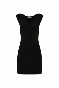 Dsquared2 CZARNY Sukienka z dekoltem w serek