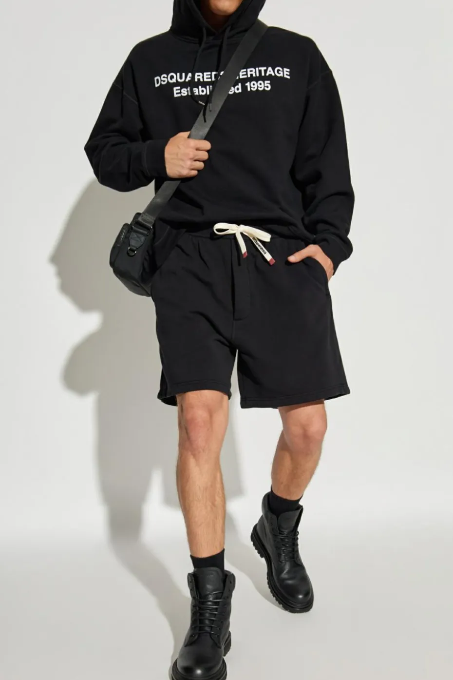 Dsquared2 CZARNY Szorty dresowe