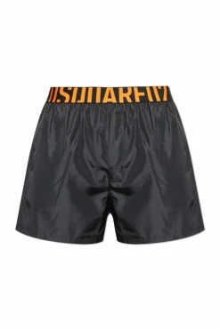 Dsquared2 CZARNY Szorty kąpielowe