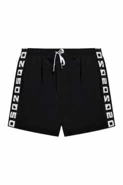 Dsquared2 CZARNY Szorty kąpielowe z logo