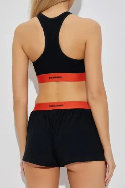 Dsquared2 CZARNY Szorty z logo