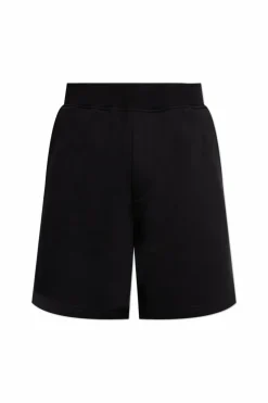 Dsquared2 CZARNY Szorty z nadrukowanym logo
