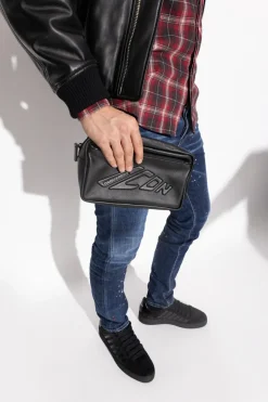 Dsquared2 CZARNY Torba do ręki z logo