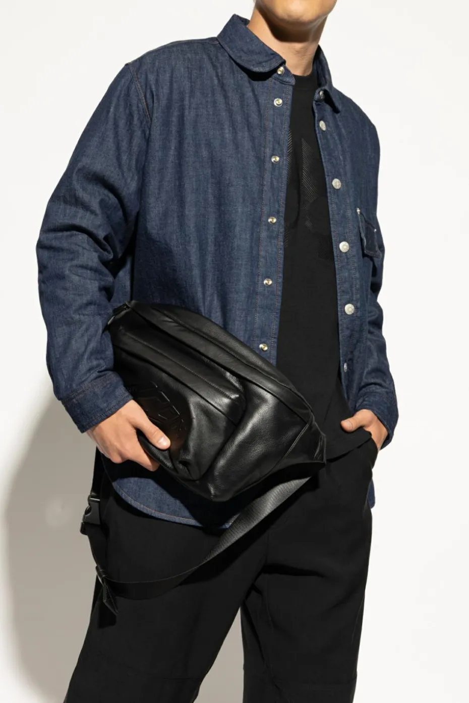 Dsquared2 CZARNY Torba na pas z logo