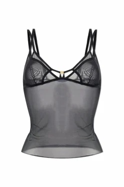 Dsquared2 CZARNY Transparentny top