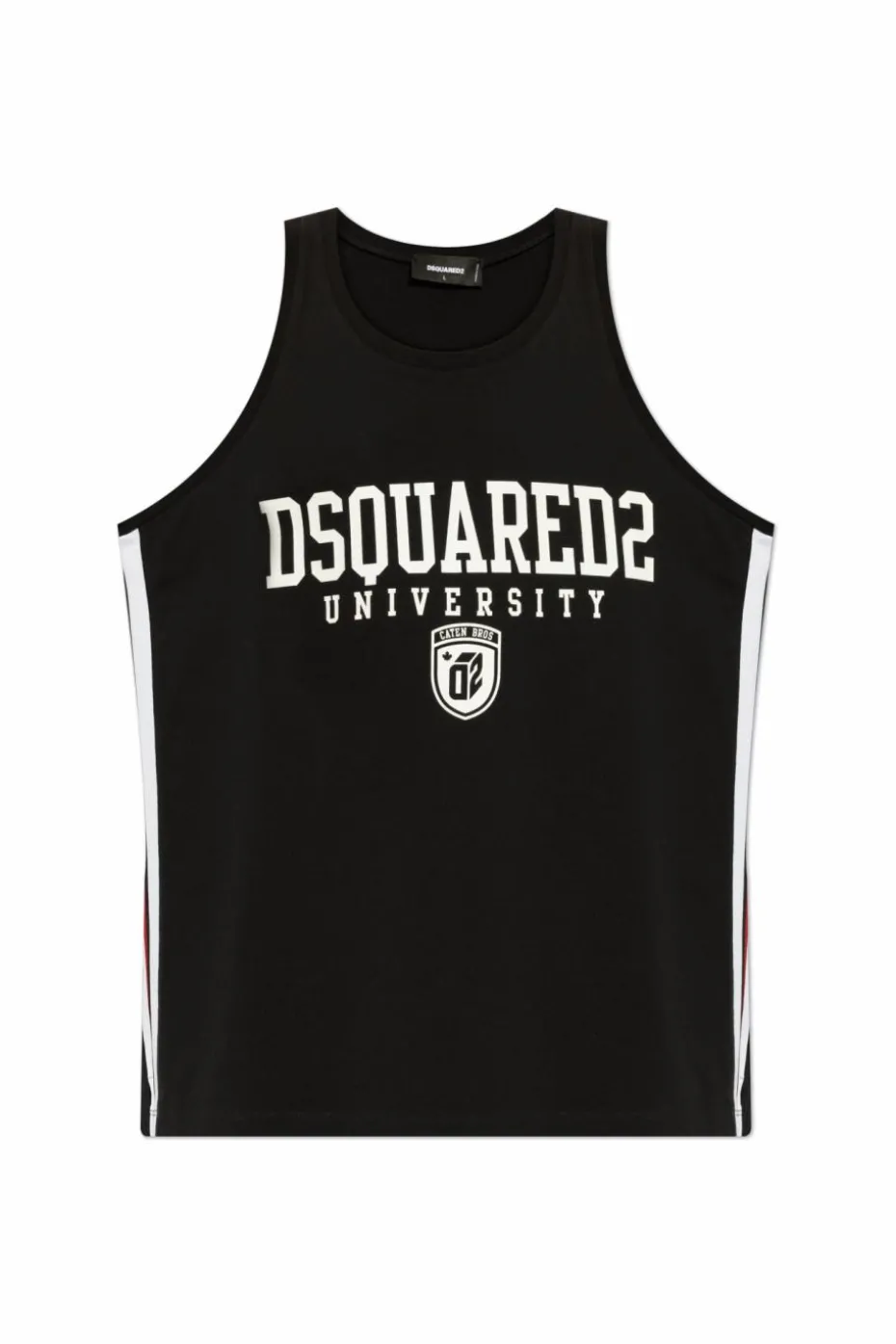 Dsquared2 CZARNY T-shirt bez rękawów
