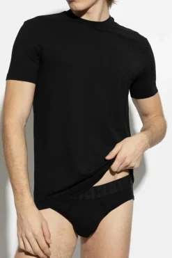 Dsquared2 CZARNY T-shirt z kolekcji `Underwear`