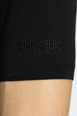Dsquared2 CZARNY T-shirt z kolekcji `Underwear`