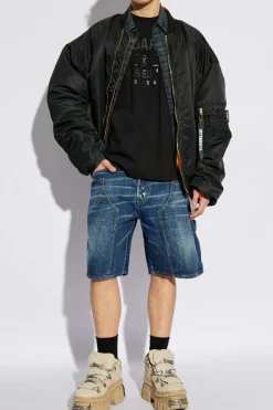 Dsquared2 CZARNY T-shirt z logo