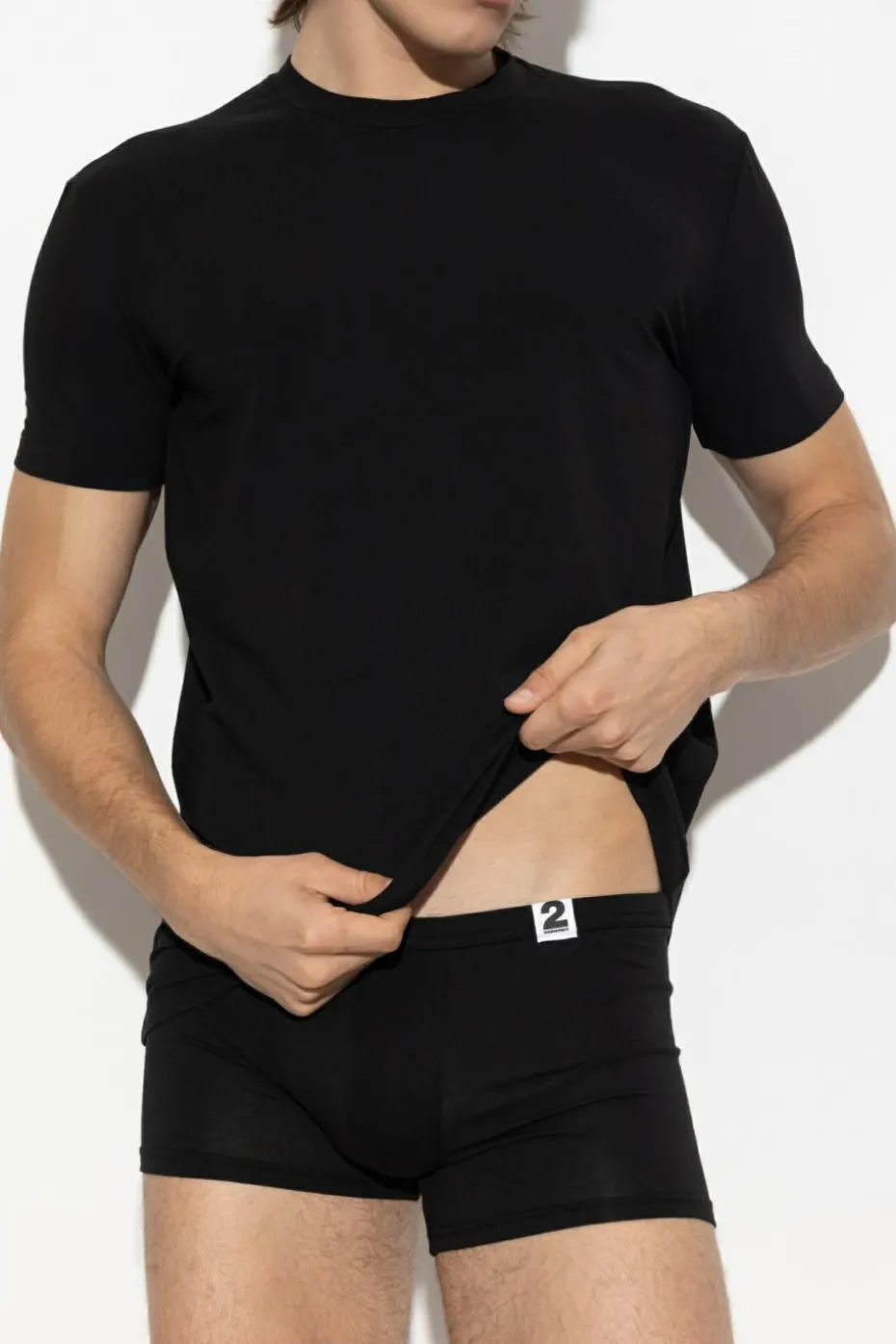 Dsquared2 CZARNY T-shirt z kolekcji `Underwear`