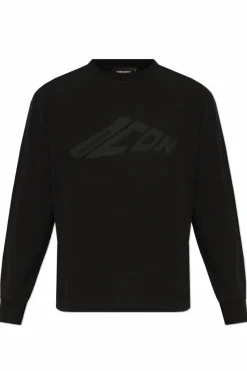 Dsquared2 CZARNY T-shirt z logo