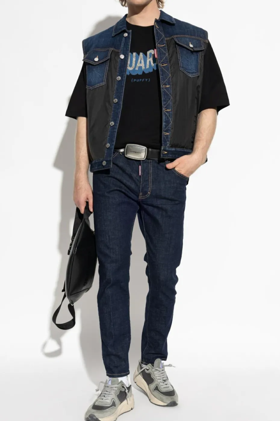 Dsquared2 CZARNY T-shirt z logo