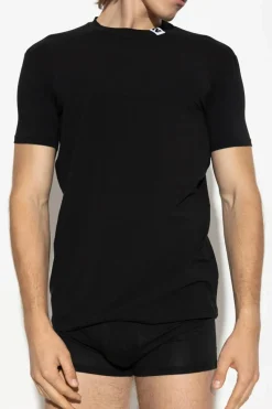 Dsquared2 CZARNY T-shirt z kolekcji `Underwear`