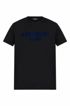 Dsquared2 CZARNY T-shirt z logo