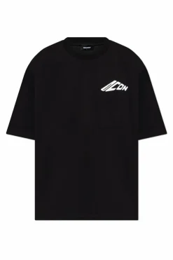 Dsquared2 CZARNY T-shirt z logo