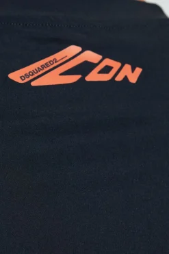 Dsquared2 CZARNY T-shirt z bieliźniany z okrągłym dekoltem